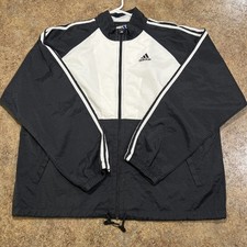 Vintage Adidas Track Jacket Size XL Mens Black And White 90s