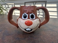 Nestle Quik Bunny Cup Mug Two Handles Plastic Vintage 1980s