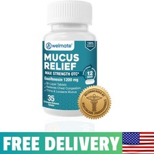 - Guaifenesin 1200mg - Mucus Relief - Expectorant - Cough Cold - 12 Hr Support