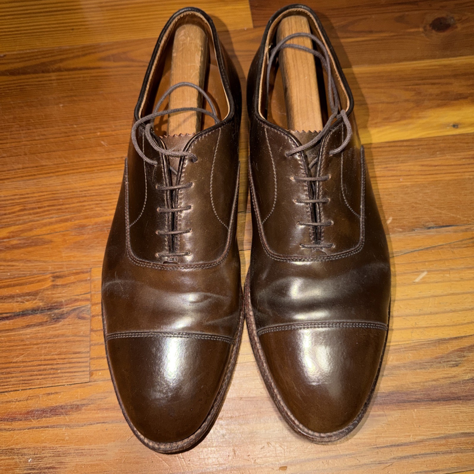 Alden 90730 Cigar Shell Cordovan Straight Tip Bal