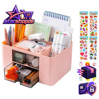Schreibtisch-Organizer Rosa Mit Schublade 5 FäCher BüRo ZubehöR