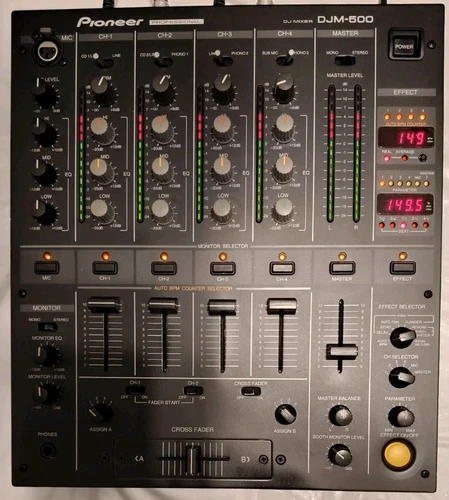 Pioneer Djm 500 SERVICED, Fully Working 4ch Pro Dj audio Mixer Good Condition