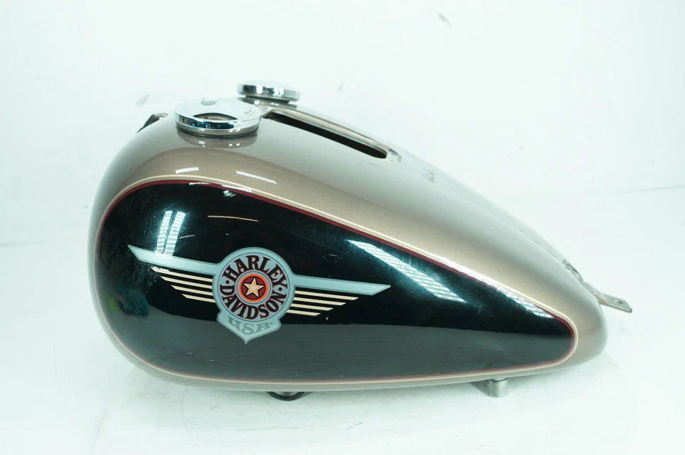 04 Harley Softail FLSTFI Fat Boy OEM tanque de combustível gasolina reservatório efi amassado - Imagem 2 de 4