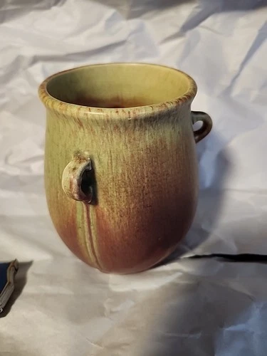 Rare Weller Fruitone 1920s Vintage Art Pottery Mottled Red Burgundy Ceramic Vase