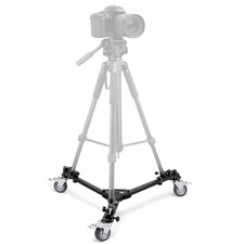LS Camera Camcorder Tripod Dolly Wheels, Safety Lock Professional Studio Use