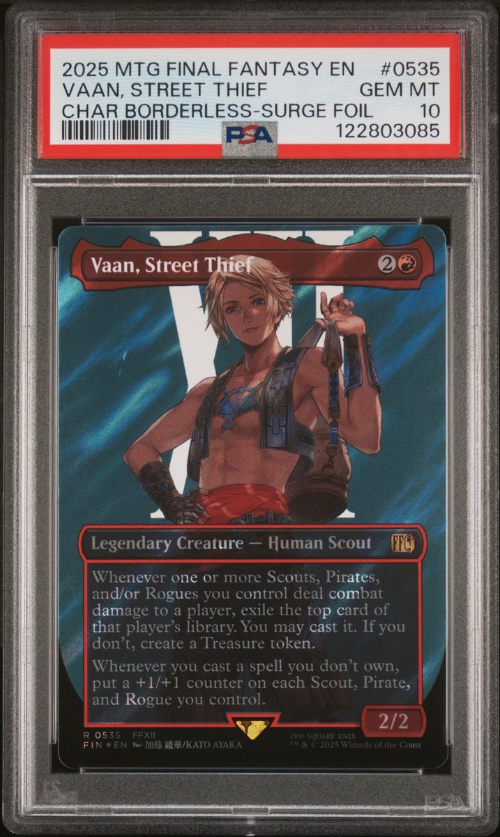 2025 MTG FINAL FANTASY CHARACTER BORDERLESS-SURGE FOIL VAAN