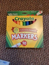 Crayola Markers Non-toxic 10 Classic Colors Ages 3 