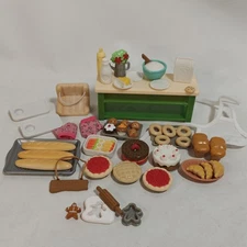 Baking Set For Calico Critters Or Lil Woodzeez Pies Caked Muffins Doughnuts 