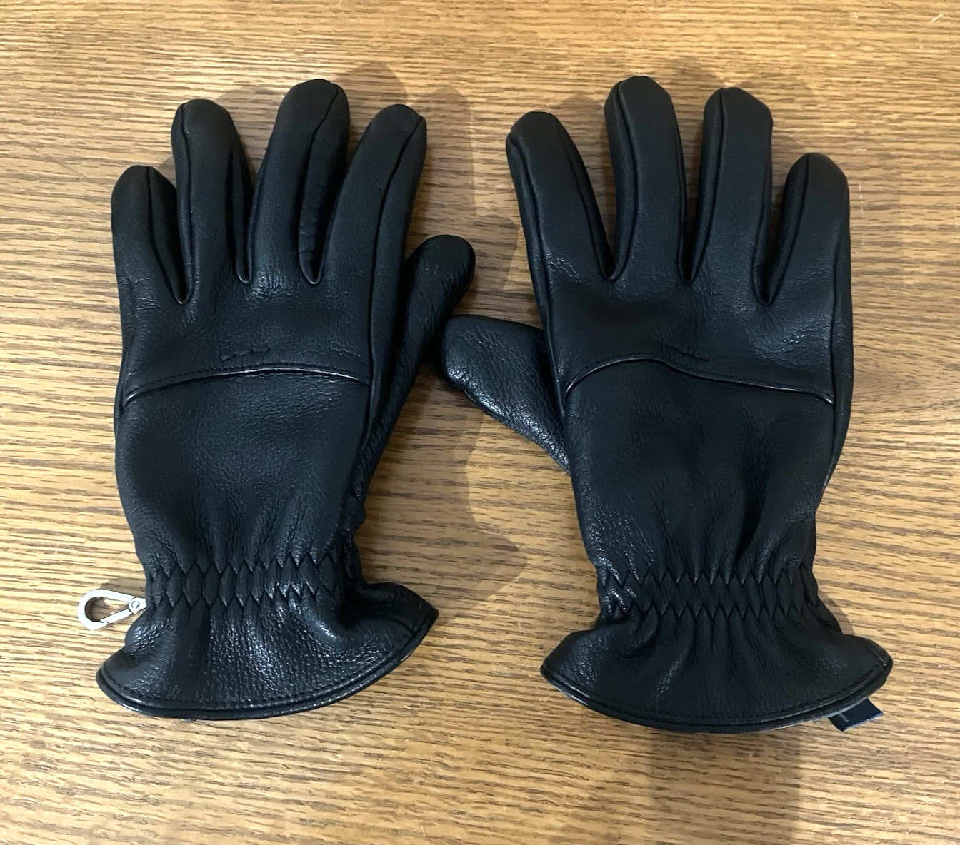 Cole Haan Deerskin Leather Gloves Men’s LRG Black Lined Gloves Touch Screen Tech