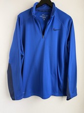 Nike Therma Fit Men's Quarter Zip Large Blue Sweatshirt Pullover