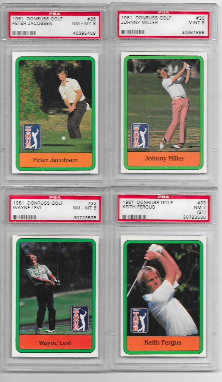 1981 DONRUSS GOLF CARD PSA GRADED PARTIAL SET 40/66 JACK NICKLAUS CARDS NM/MT 8 view 5