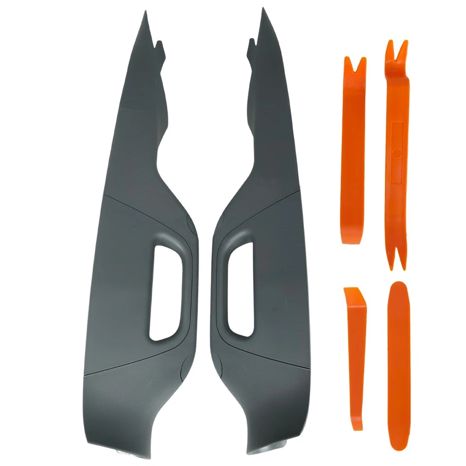 1 par de molduras interiores gris con mango de pilar para Ford F350 F450 F550 11-16 Foto 2 de 4