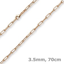 3,5mm Paper Clip Anker weit Kette Collier Hal...