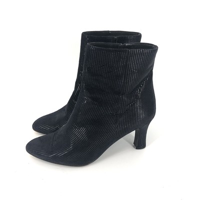 metallic shimmer booties