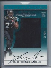 LEONARD FOURNETTE 2017 PANINI PREFERRED ROOKIE SILHOUETTE JERSEY AUTO RC #D /99