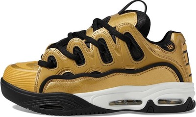 Osiris D3 2001 Gold Black White Mens Skate Trainers Shoes