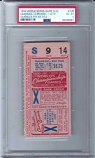 1944 World Series Clinching Game 6 Cardinals 5TH Title Ticket Stub PSA - 4
