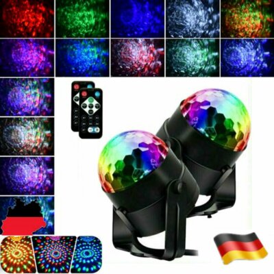2x LED Diskokugel Lichteffekt RGB Spiegelkugel Magic Ball Weihnachten Lamp