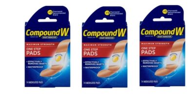 **3 packs** Compound W One Step Pad 14 ct