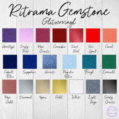 (34,92 /m²) Vinylfolie mit Glitzereffekt Ritrama Gemstone DIN A4 (21x30cm)
