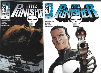 THE PUNISHER #2 SET OF 2 COVERS (NM-) GARTH ENNIS, MARVEL COMICS