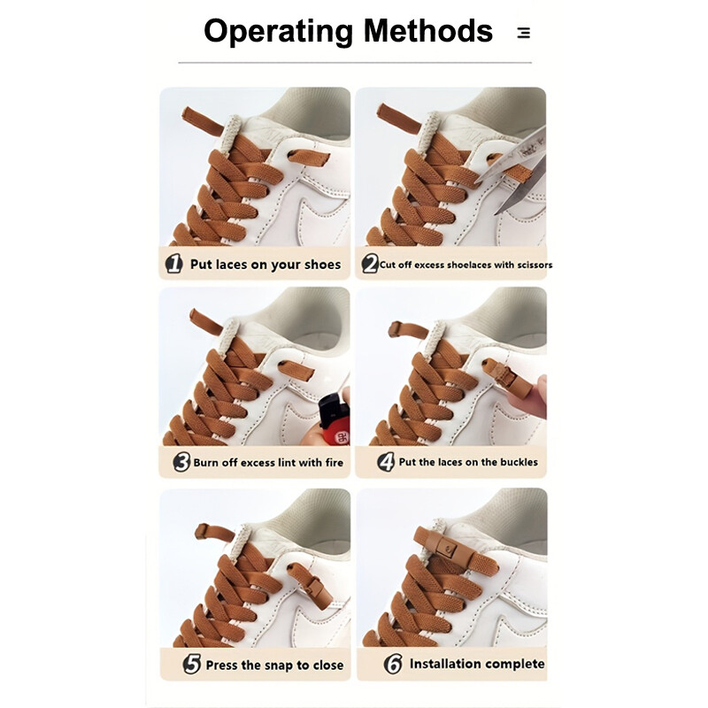 APL 8PCS Lacci Elastici Colorati Lacci per Scarpe Sportivi Press Lock_Q