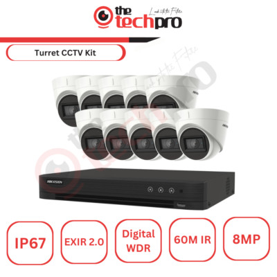 Hikvision 8MP Festrevolver Kuppel Sicherheitssystem IDS-7204HUHI-M1-P DVR Kit