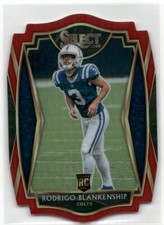 2020 Panini Select Red Die Cut Rodrigo Blankenship #175 RC Indianapolis Colts
