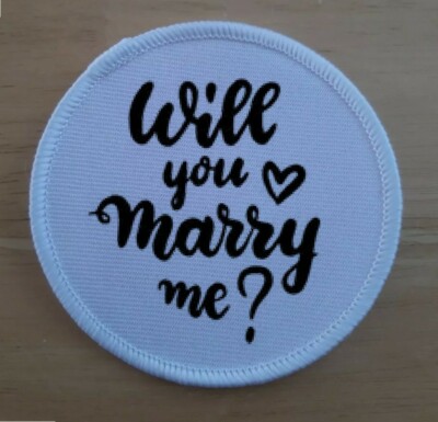 Will You Marry Me Antrag Hochzeit Aufnäher Abzeichen Aufnäher Abzeichen