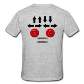 Nintendo NES 8-Bit Controller T-Shirt Contra Code