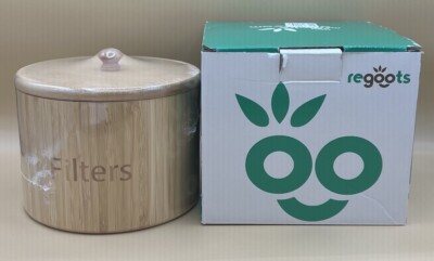 Regoots Coffee Filter Holder Storage - Bamboo Coffee Pod Filter Holder. *New*