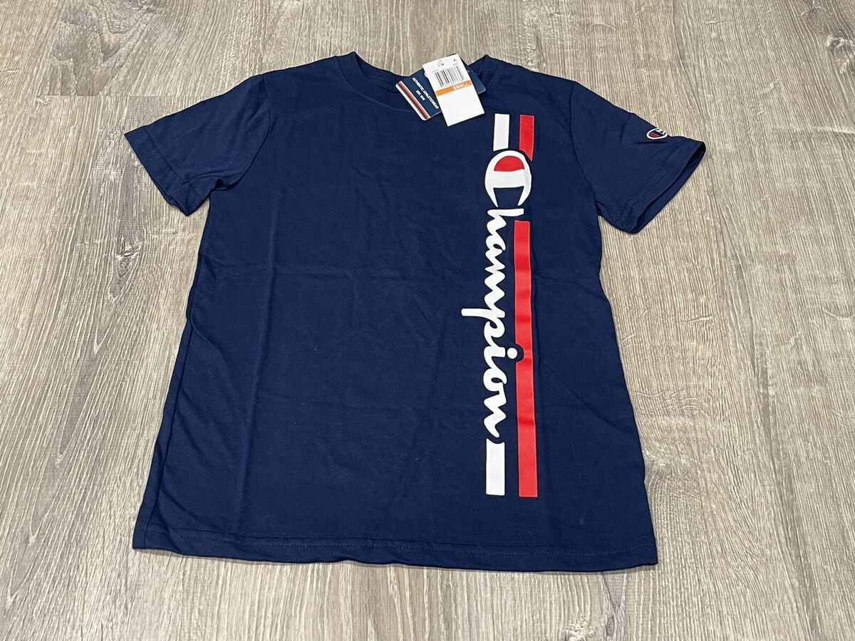 80s Champion®︎ NAVY Baseball Shirt New Champion Navy Red Shirt Small J29 | eBay