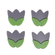 96 COE TULIP Lilac Precuts Set of 4 Glass Shapes for Fusing 96COE Flowers Easter