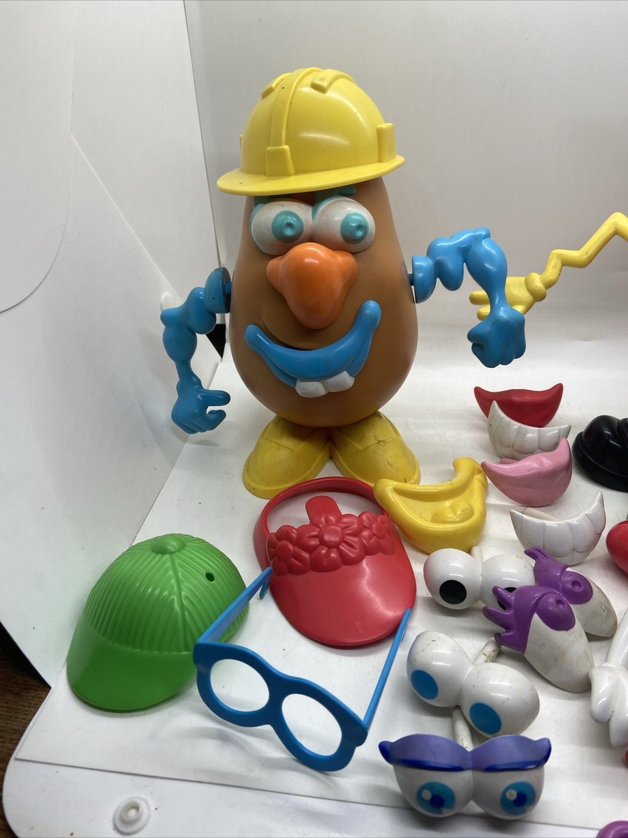 Vintage Lot of 1985 Mr. Potato Heads & 40 Accessories Pirate