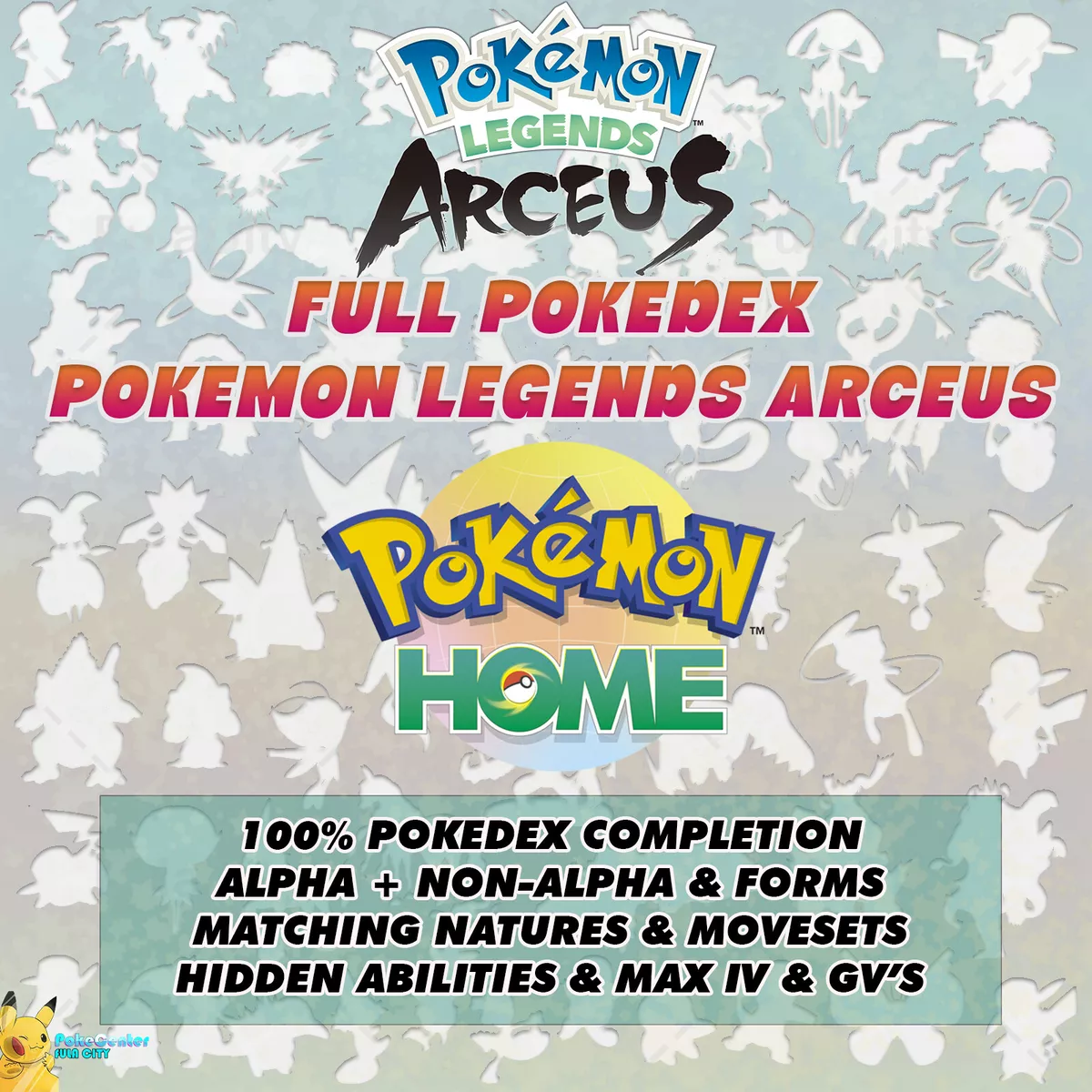 Pokemon Arceus Legends Home Complete Pokedex & Alpha Shiny Pokemon!!