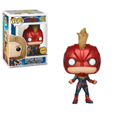 FUNKO POP! CAPTAIN MARVEL 425 Figur Limited CHASE Edition NEU Vinyl Bobble-Head