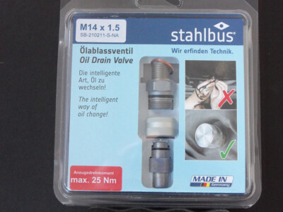 Ölablassventil Stahlbus M14 x 1,5 Honda CB1100 F / R Bj 81 - 84