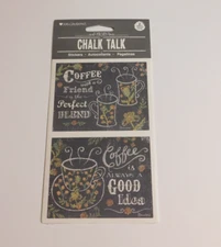 Mrs Grossman's Stickers Lot of 2 Sheets Package ~Chalk Talk Coffee~ 2014