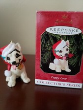 German Shepard Puppy HALLMARK Keepsake Ornament - Puppy Love - 1999