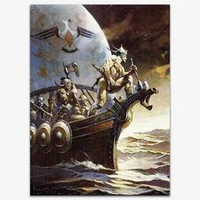 Vintage Print 99- Kane on the Golden Sea