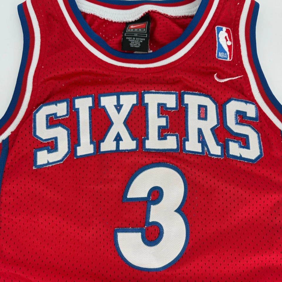 Camiseta deportiva vintage Nike para niños M 76ers Allen Iverson Philadelphia Rewind 77 años 90 Plus 2 Foto 4 de 4