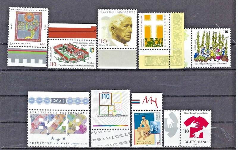 Germany 1997-1998 #1998**B831 MNH  Commemorative Assortment