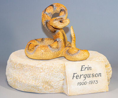 Snake Cremation Urn Adult Human Ashes Large Memorial Statue Wild Animal Funeral
