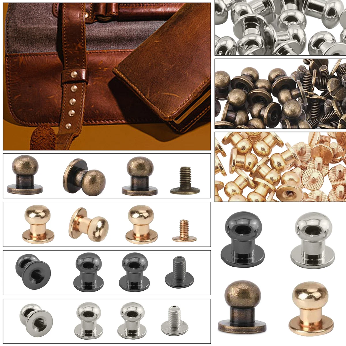 Gold rivets for purses deals