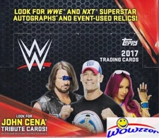 2017 Topps WWE Wrestling MASSIVE 24 Pack Retail Box-168 Cards-Jon Cena Tribute 