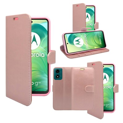 Für Motorola G04 Hülle Brieftasche Flip PU Leder Ständer Kartenhalter Cover