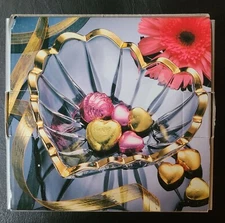Vintage Savoir Vivre Rapture Crystal Candy Dish - Heart Shaped - Gold Edge