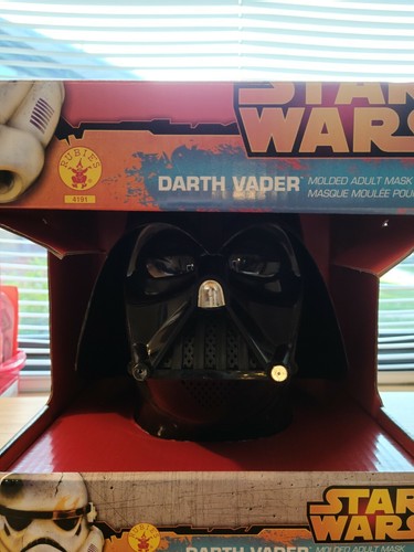 NIB Disney Star Wars costume Darth Vader molded adult mask Rubie's - Picture 2 of 6