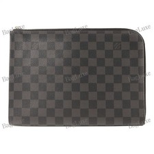 LOUIS VUITTON LV SHW Pochette Jour PM Handbag N60113 Damier Graphite Black