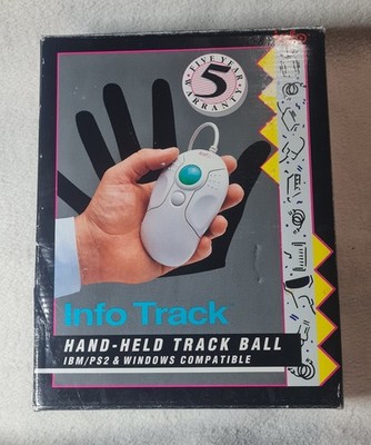 Original INFO Computer Mouse Roller Ball Trackball MUHTB IBM PS2 & WINDOWS 80s